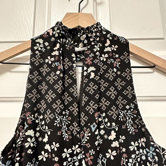 Ted Baker Women 1 4 Jumpsuit Marcila Hazel Halter Neck Wide Leg Black Multi New - Picture 6 of 15